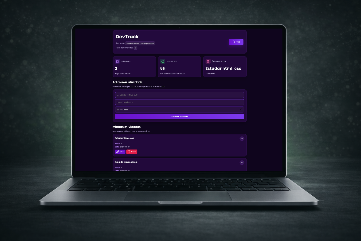 Preview do Projeto Lista de Tarefas